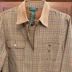 Lauren Ralph Lauren Wool Zip Shacket Top